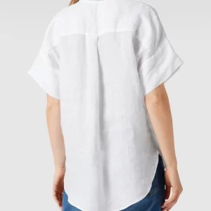 Lauren Ralph Lauren Kurzärmeliges Leinenshirt Mit Umlegekragen – Weiß 15