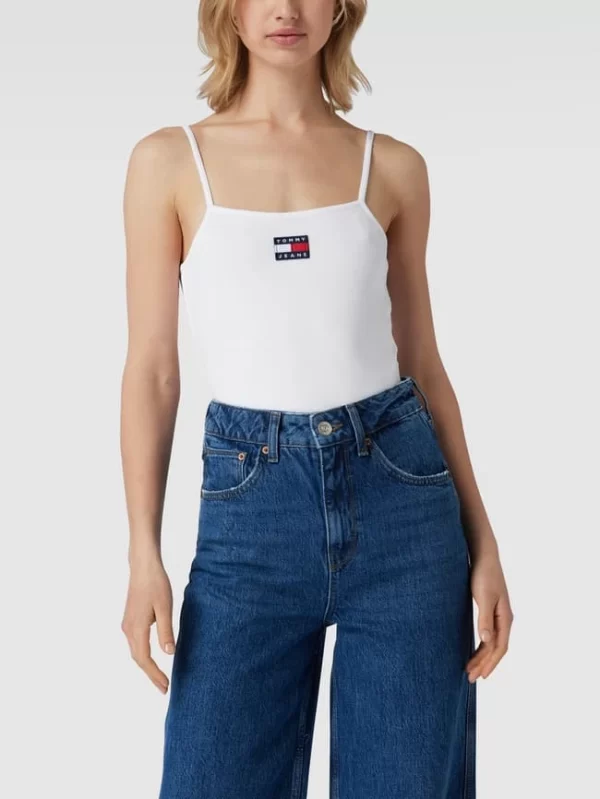 Tommy Jeans Body In Ripp-Optik – Weiß 5