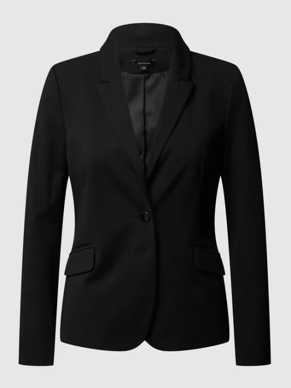 Comma Blazer Mit 2-Knopf-Leiste – Schwarz 3