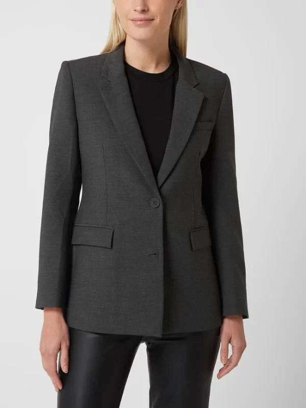 Selected Femme Blazer Mit 2-Knopf-Leiste Modell ‘Frita’ – Dunkelgrau Meliert 5