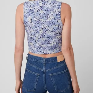 EDITED Crop Top Mit Floralem Muster Modell ‘Kaori’ – Bleu 15