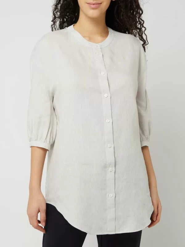 (The Mercer) N.Y. Bluse Aus Leinen – Sand Meliert 5