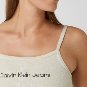 Calvin Klein Jeans Crop Top Aus Frottee – Beige 11