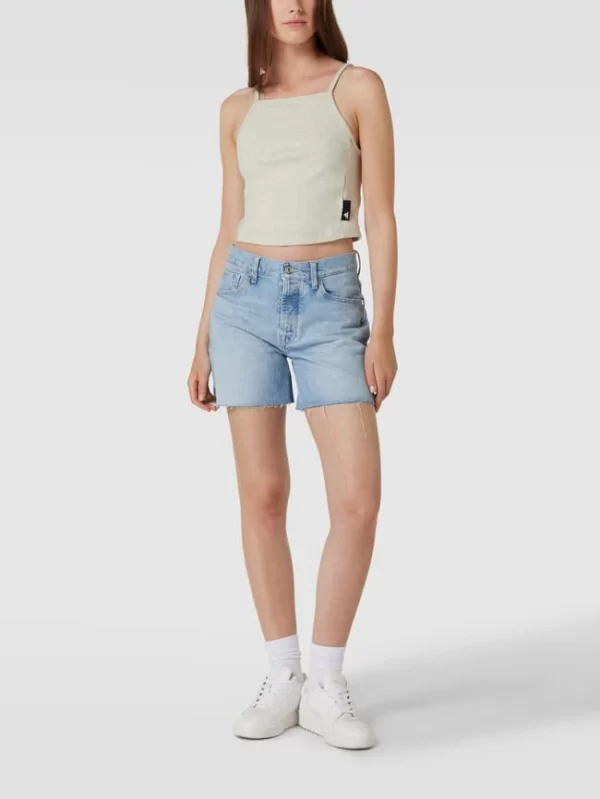 ADIDAS SPORTSWEAR Slim Fit Crop Top In Ripp-Optik – Hellgrau Meliert 1