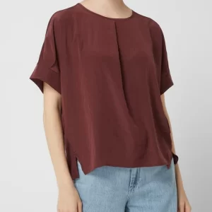 Luisa Cerano Blusenshirt Aus Satin – Bordeaux Rot 13