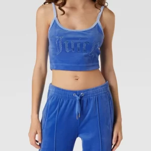 Juicy Couture Crop Top Mit Ziersteinbesatz Modell ‘CONTRAST TYRA’ – Blau 13