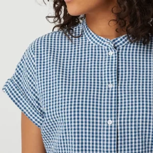 Montego Bluse Aus Seersucker – Dunkelblau 11