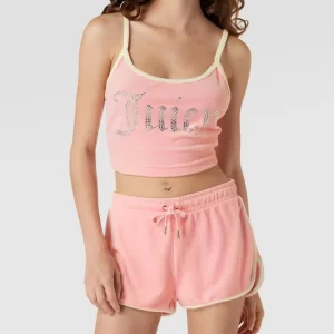 Juicy Couture Crop Top Mit Ziersteinbesatz Modell ‘CONTRAST TYRA’ – Rosa 13