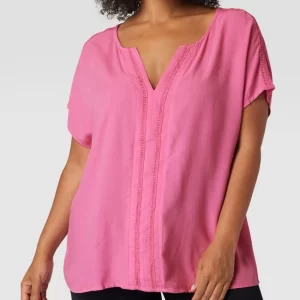 ONLY CARMAKOMA PLUS SIZE Blusenshirt Mit Zierborten – Pink 13