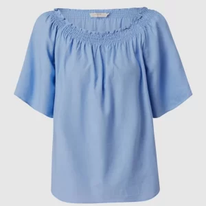 Cream Off-Shoulder-Blusenshirt Mit Leinen-Anteil Modell ‘Venta’ – Hellblau 9