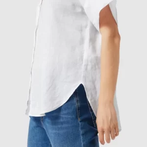 Lauren Ralph Lauren Kurzärmeliges Leinenshirt Mit Umlegekragen – Weiß 11