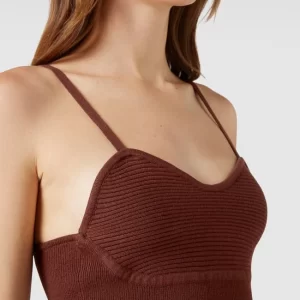 REVIEW Crop Top In Ripp-Optik – Schokobraun 11