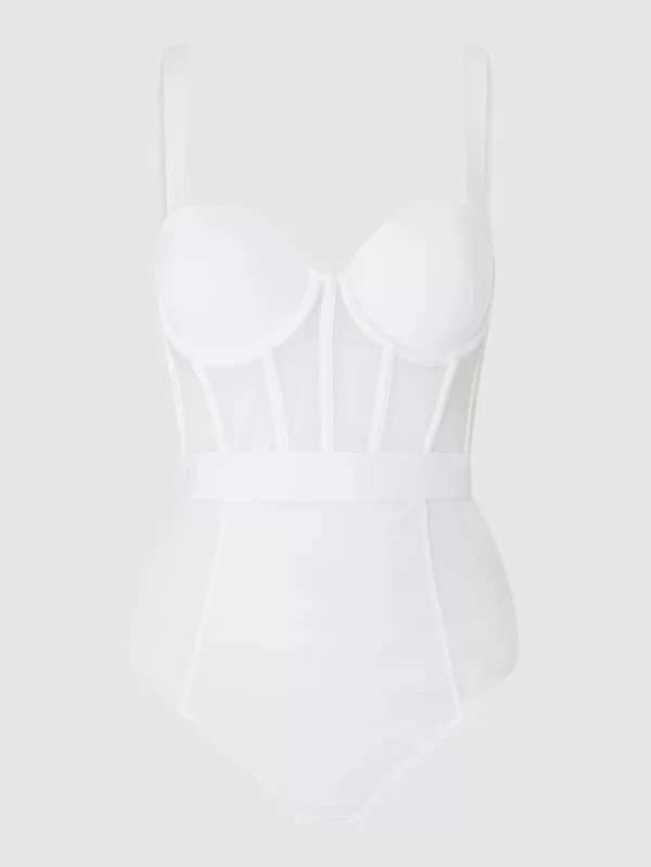 DKNY Body Aus Mesh – Weiß 3