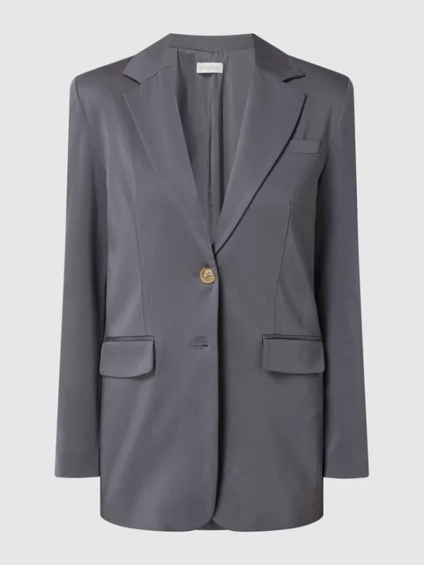 JC Sophie Blazer Mit Paspelierten Pattentaschen – Dunkelgrau 3