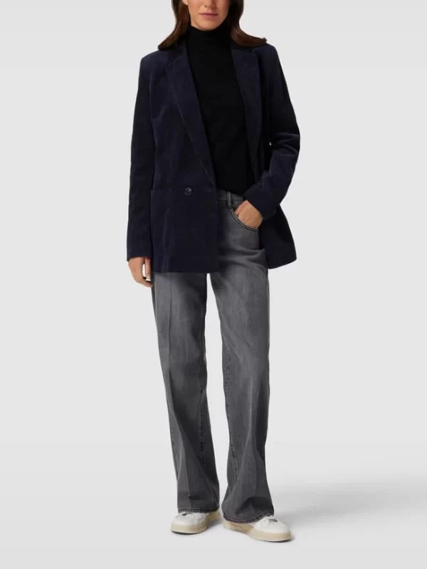 Esprit Blazer Aus Cord Mit Reverskragen – Marineblau 1