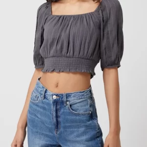 American Eagle Cropped Shirt Mit Zierborten – Anthrazit 13