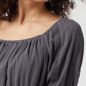 American Eagle Cropped Shirt Mit Zierborten – Anthrazit 11