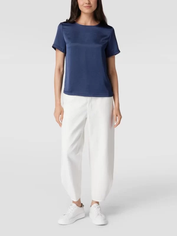 Weekend Max Mara Blusenshirt Mit Rundhalsausschnitt – Marineblau 1