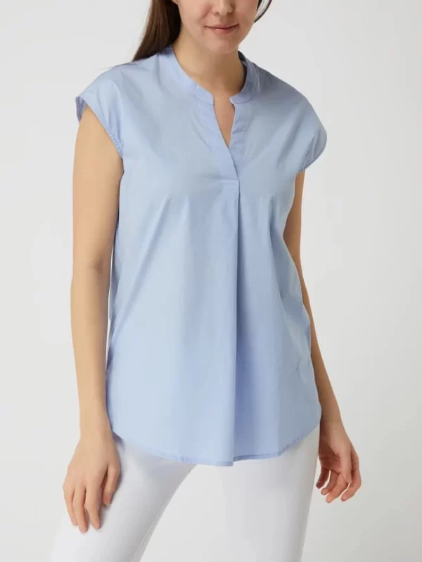 Emily Van Den Bergh Blusenshirt Mit Stretch-Anteil – Hellblau 5