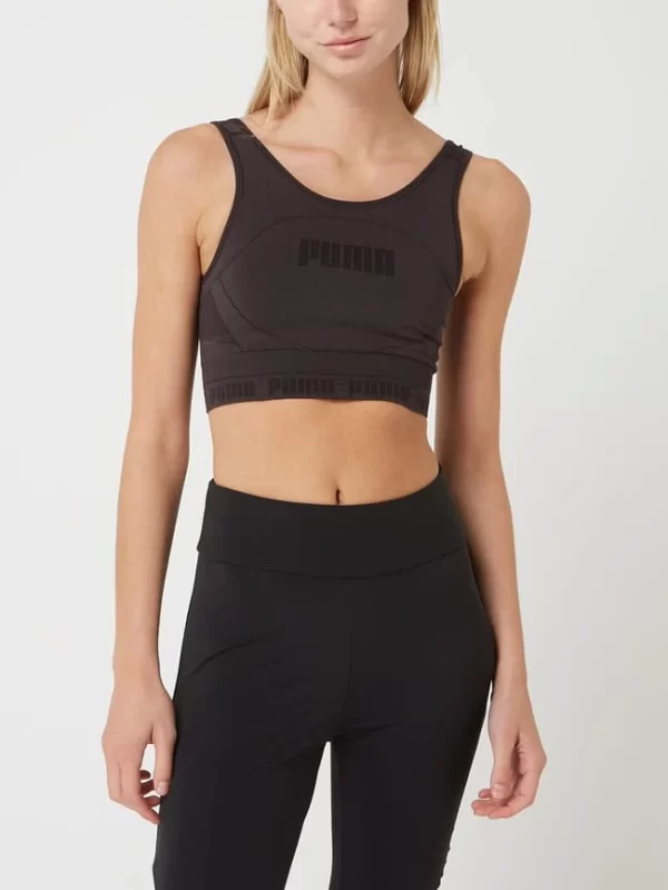 PUMA PERFORMANCE Tight Fit Crop Top Mit Stretch-Anteil – Schwarz 5