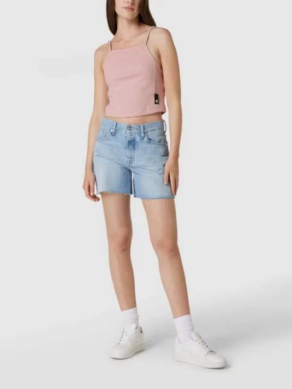 ADIDAS SPORTSWEAR Crop Top In Ripp-Optik – Rosa 1