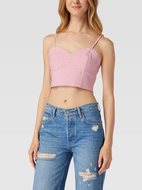 REVIEW Crop Top Mit Vichy-Karos – Pink 5