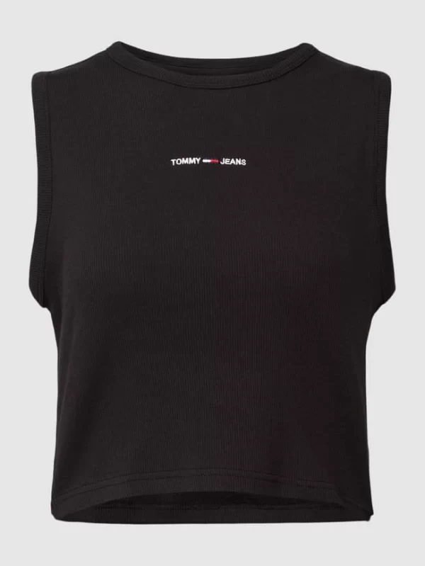 Tommy Jeans Crop Top Mit Label-Stitching Modell ‘CROP’ – Schwarz 3