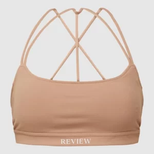 REVIEW Crop Top Mit Gekreuztem Rücken – Taupe 9