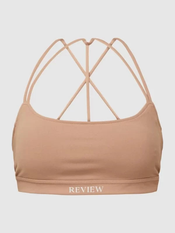 REVIEW Crop Top Mit Gekreuztem Rücken – Taupe 3