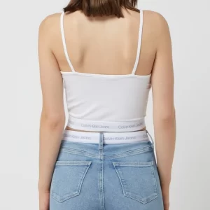 Calvin Klein Jeans Crop Top Mit Logo-Bund – Weiß 15