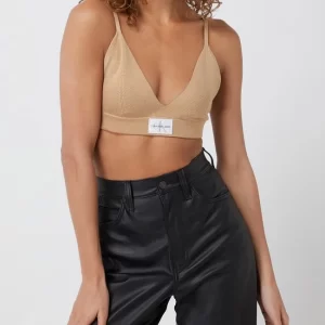 Calvin Klein Jeans Crop Top Aus Lyocellmischung – Sand 13