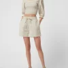 Gina Tricot Cropped Off-Shoulder-Blusenshirt Aus Seersucker Modell ‘Evren’ – Sand 5